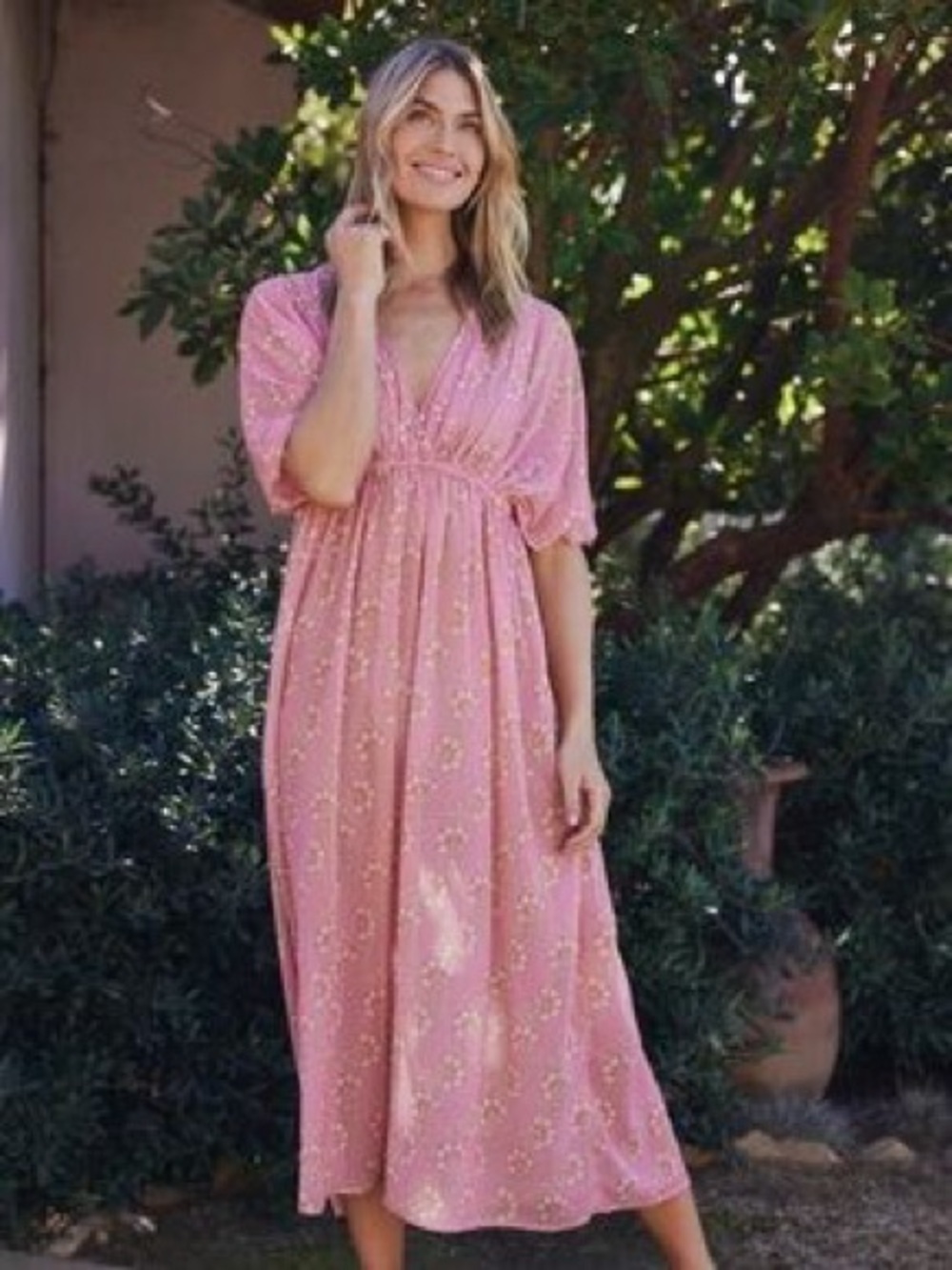 Hermoza Sheer Swim Cover Up Maxi Dress